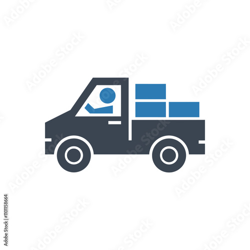 Pickup truck icon