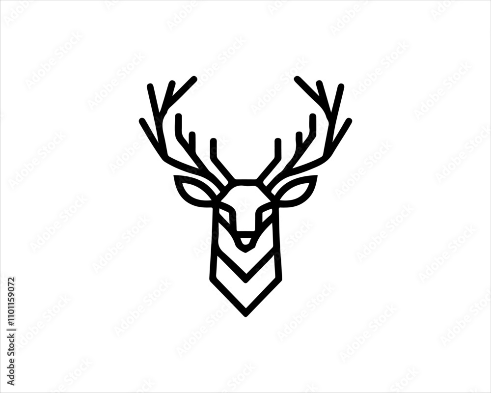 Obraz premium deer head icon