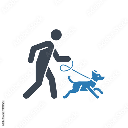 Running with dog icon