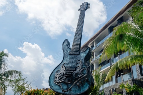 Sign of the hard rock hotel located in bali, indonesia