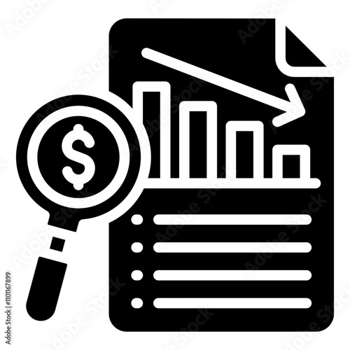 Depreciation Analysis Icons For Design Elements 