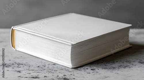 Blank White Book Mockup, Flat Lay, Design Template. photo