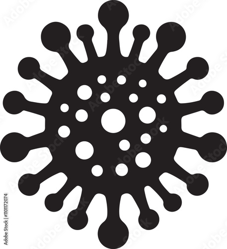 virus infection icon in vector format, suitable for use in web design, infographics, and presentation graphics.