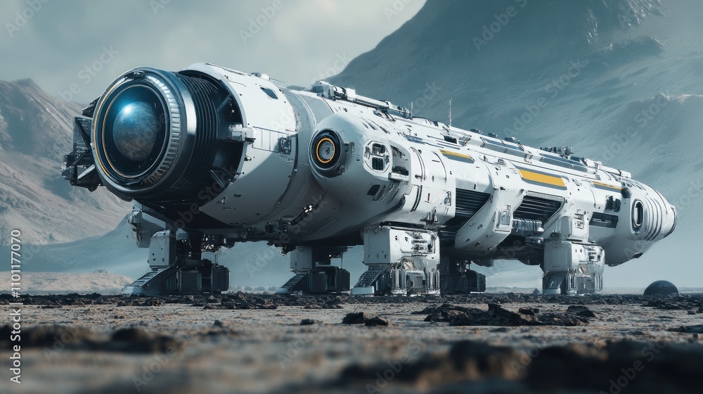 A Futuristic Space Probe Exploring Distant Planets A Futuristic Space Probe Exploring Distant Planets