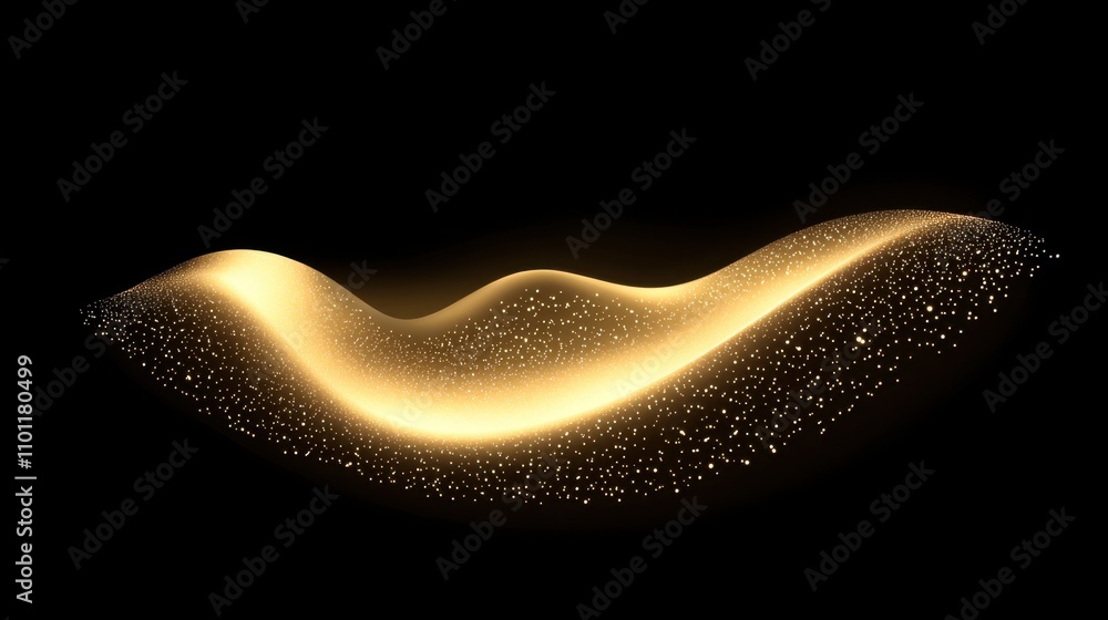A concept for financial volatility with waves of glowing data points on a dark background. A concept for financial volatility with waves of glowing data points on a dark background.