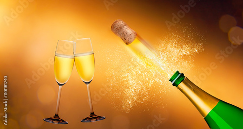 Silvester Feier 2025 mit Sekt