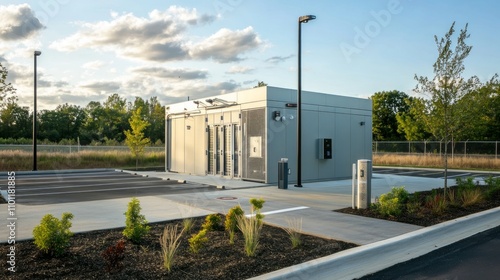 Data center with marked stripes