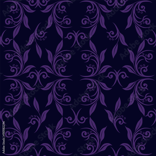 Seamless floral pattern. Digital textile design.