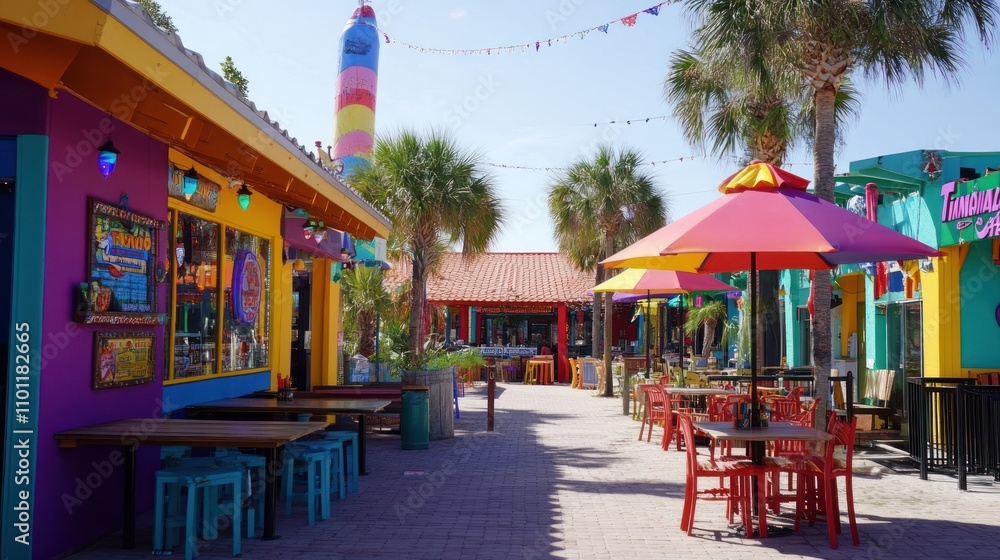 Fototapeta premium Colorful outdoor marketplace.