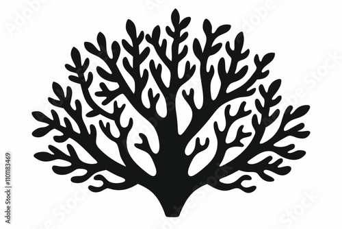 coral  silhouette vector illustration