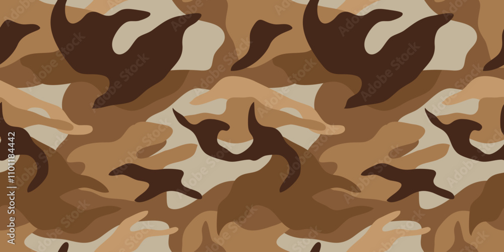 Fototapeta premium Camouflage pattern background vector. Classic clothing style masking camo repeat print. Virtual background for online conferences