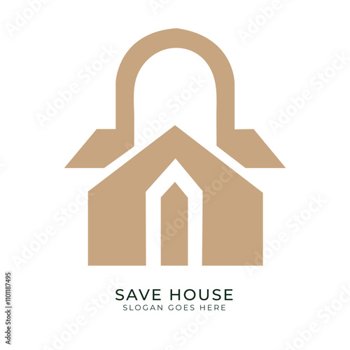 This is save house, real estate, and home logo template design