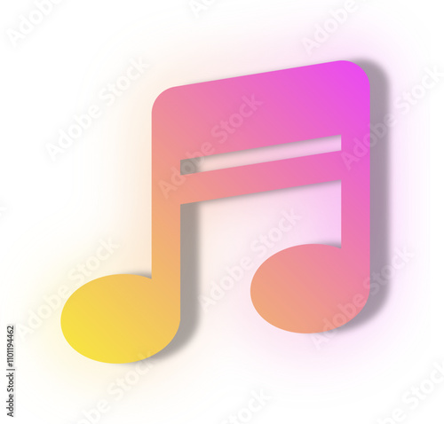 Musical Notes Gradient Neon