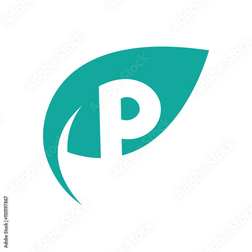 Initial letter with green leaf logo Free Download Initial letter with green leaf logo - GFXLoad