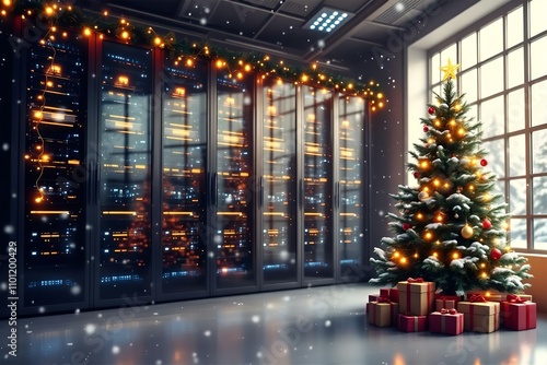 Festive Server Room: A Christmas Miracle in the Data Center