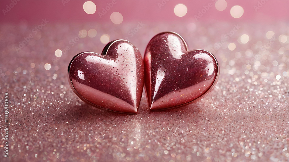 A banner for Valentine's Day. Hearts with festive lights in the form of a side in the background. A mock-up of an invitation card for a Valentine's Day party, a place to copy. A banner for Valentine's Day. Hearts with festive lights in the form of a side in the background. A mock-up of an invitation card for a Valentine's Day party, a place to copy.