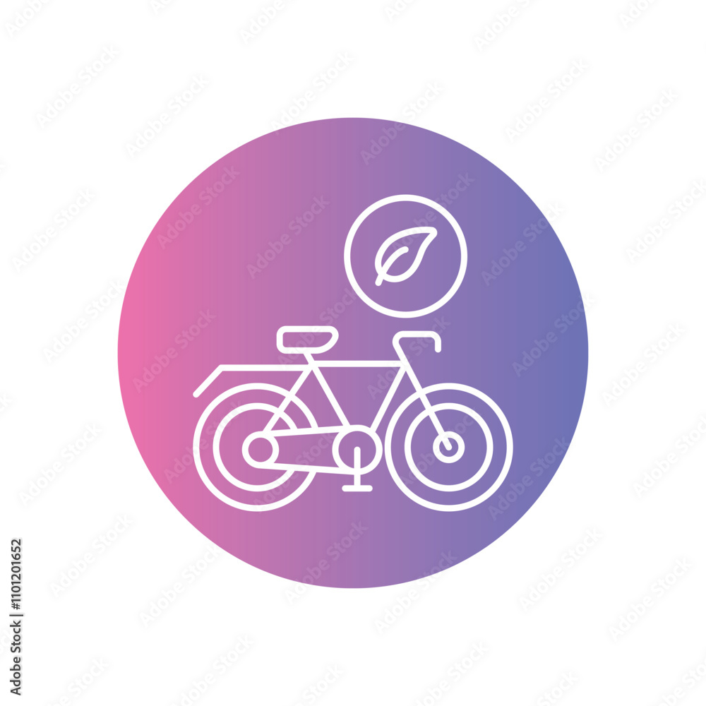 Fototapeta premium Eco-Friendly Transportation vector icon stock illustration