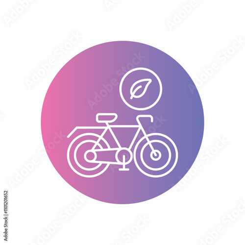 Eco-Friendly Transportation  vector icon stock illustration