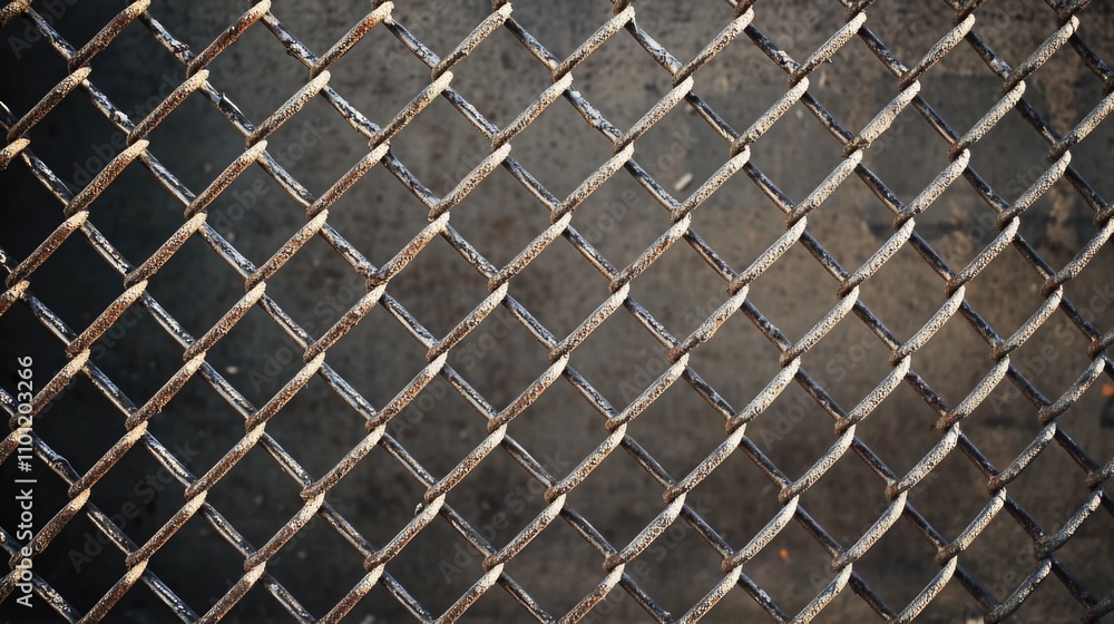 Fototapeta premium Metal grill grate close-up