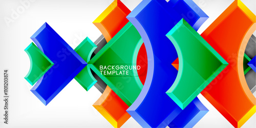 Free Download Geometric design abstract background - circles and triangles - GFXLoad