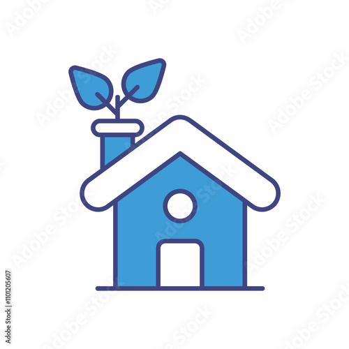 Green Building vector icon stock illustration