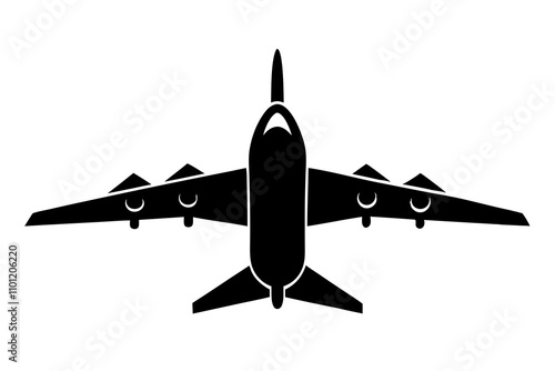 airplane silhouette vector