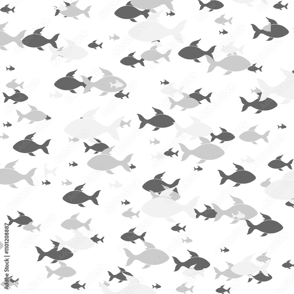 Fototapeta premium Fish background icon isolated on transparent background