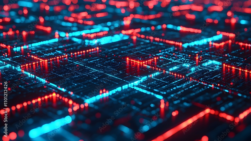 Fototapeta premium Futuristic Technology Network Background