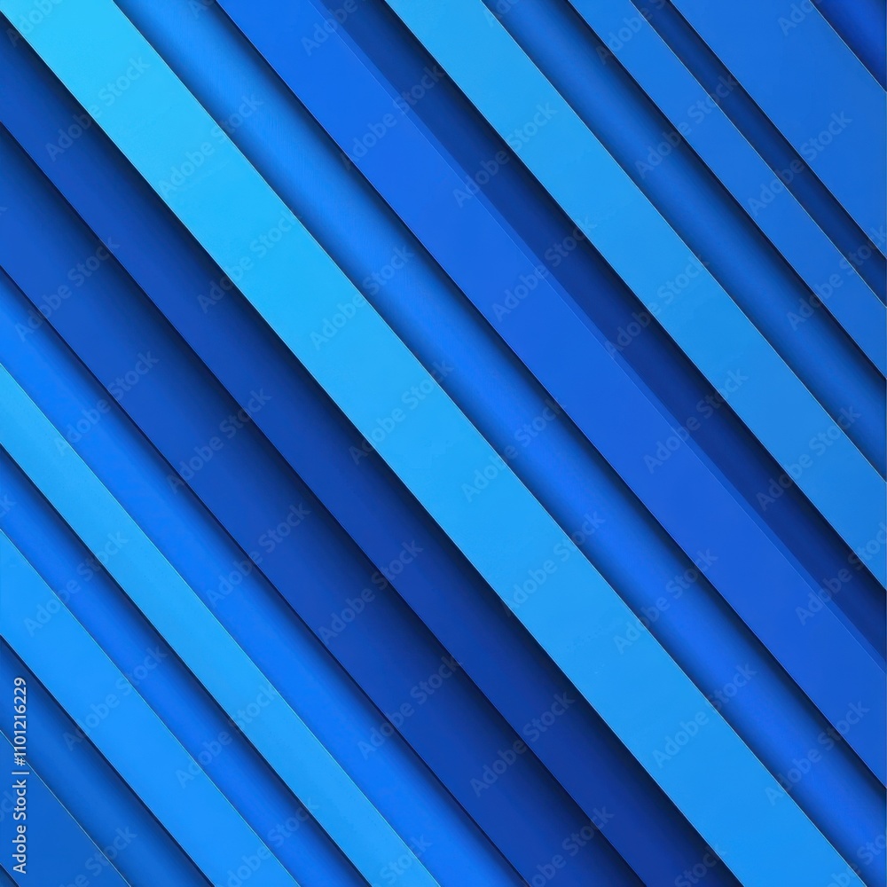 Obraz premium Vibrant blue diagonal lines create a modern, abstract background with depth and texture.