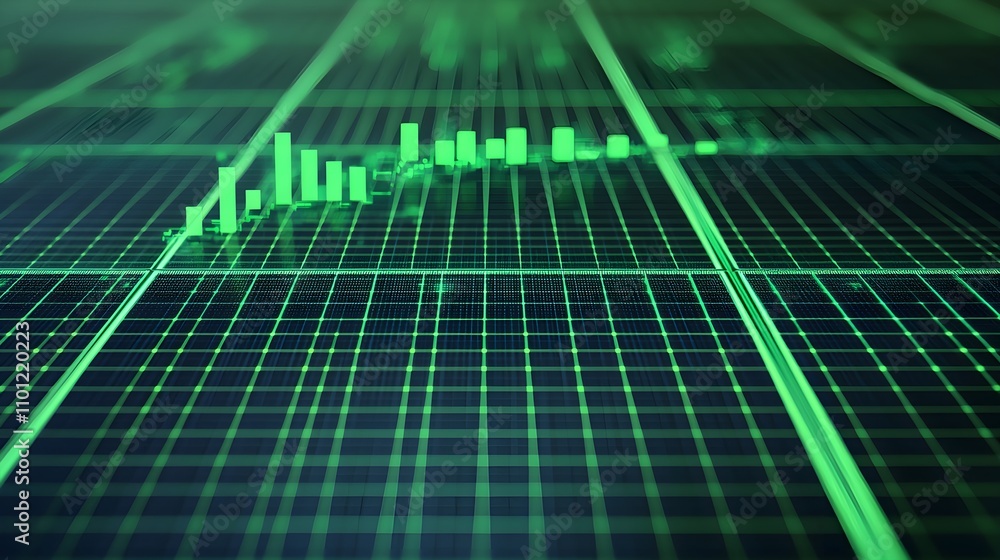 Green Financial Chart Data Visualization Green Financial Chart Data Visualization
