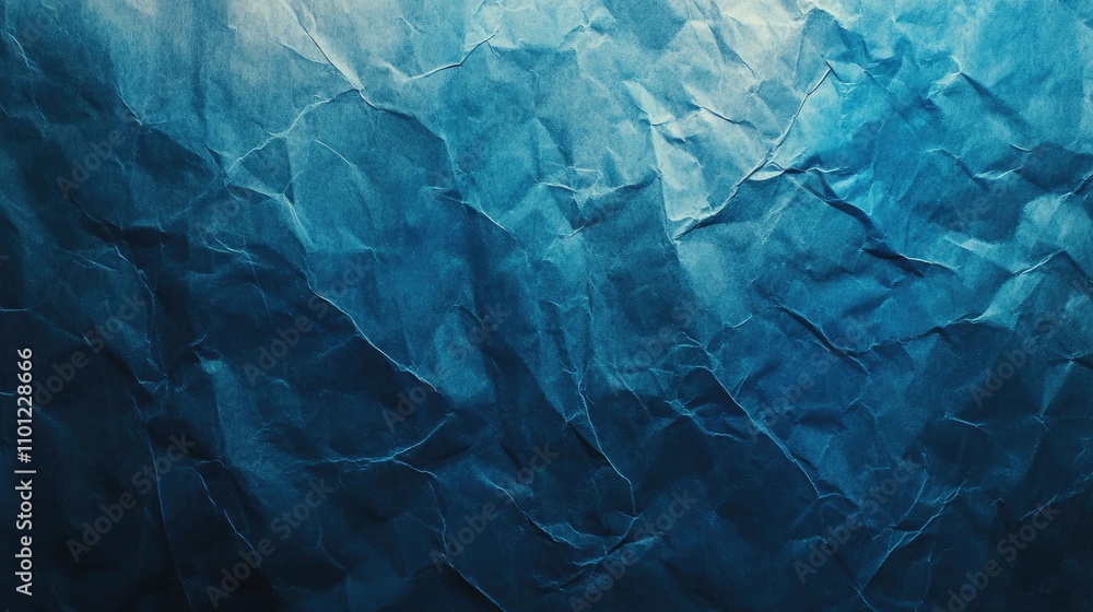 Obraz premium Abstract crumpled blue paper texture background.
