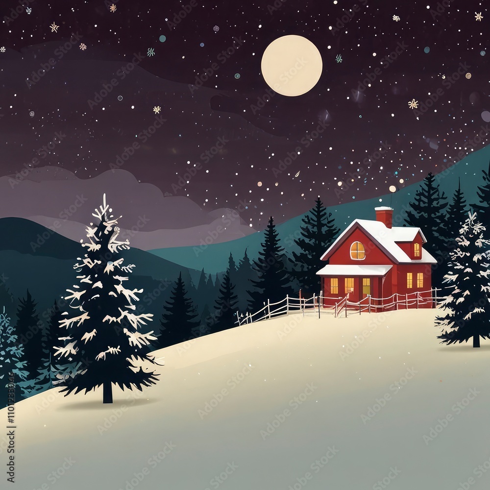 Fototapeta premium Christmas night in the city