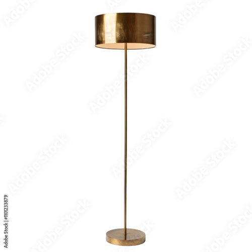 Floor lamp isolated on white background