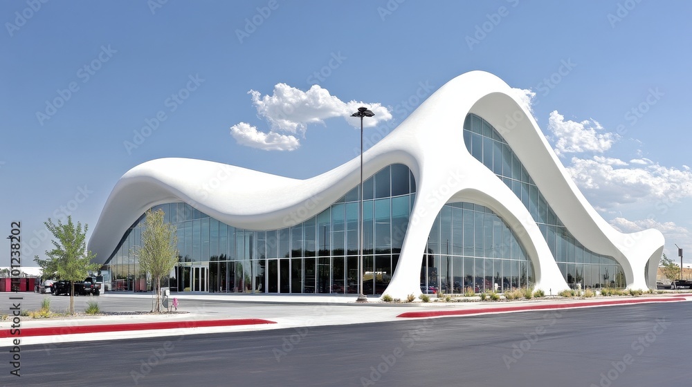 Fototapeta premium Futuristic Architectural Masterpiece in the City Landscape