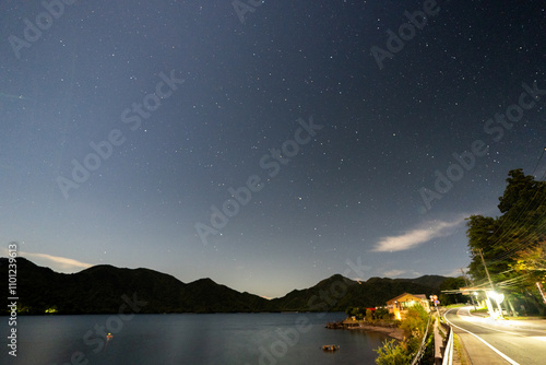 Night View of Lake Chuzenji, Nikko photo