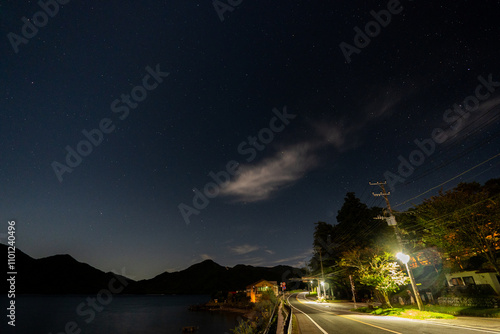 Night View of Lake Chuzenji, Nikko photo