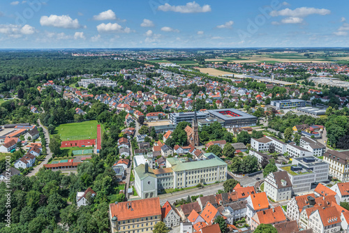 Ausblick auf die sehenswerte Stadt Dillingen an der Donau in Nordschwaben photo