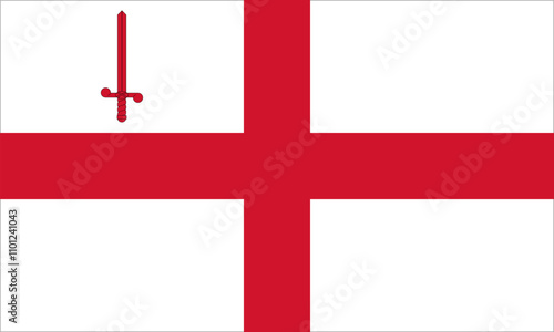 Flag of City of London county, England