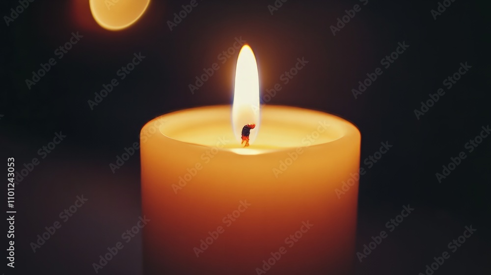 close-up burning candle close-up burning candle