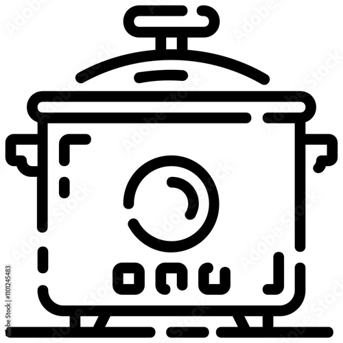 cooker outline vector icon