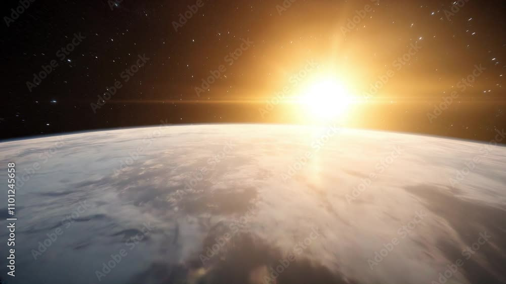 Sunrise Earth From Space: A breathtaking view of the sun rising over ...