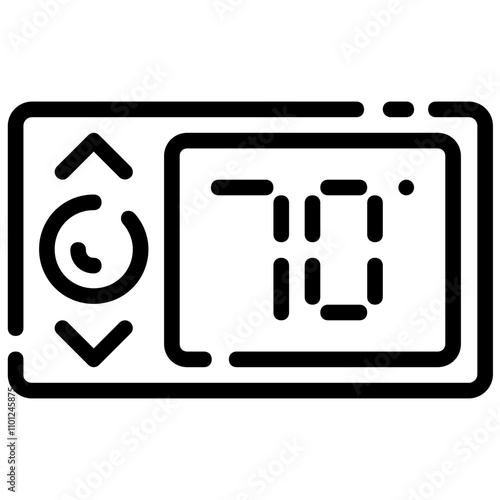 thermostat outline vector icon
