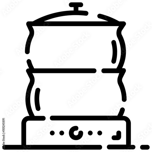 steamer outline vector icon