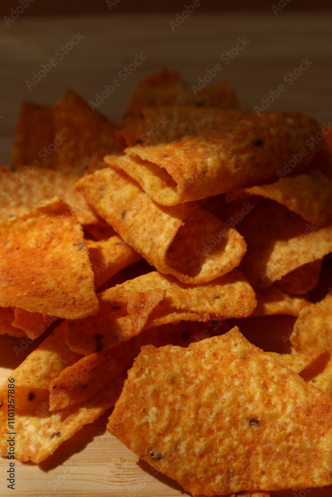 Close-up of Dalado seasoned tortilla chips