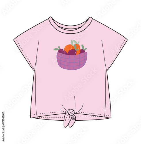 Modern Girl's Basic T shirt With Print