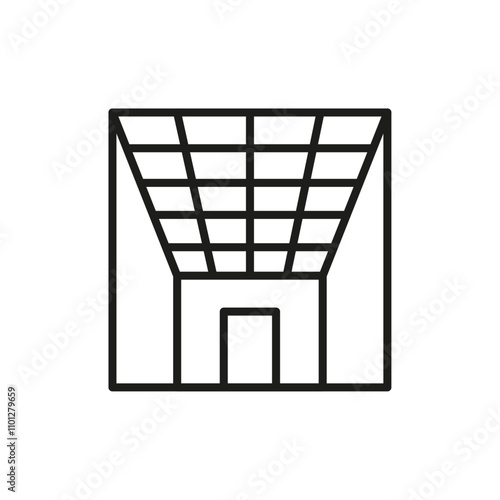 Ceiling frame icon Simple thin line flat symbol