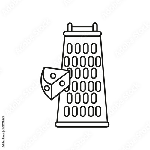 Cheese grater icon Simple thin line flat symbol