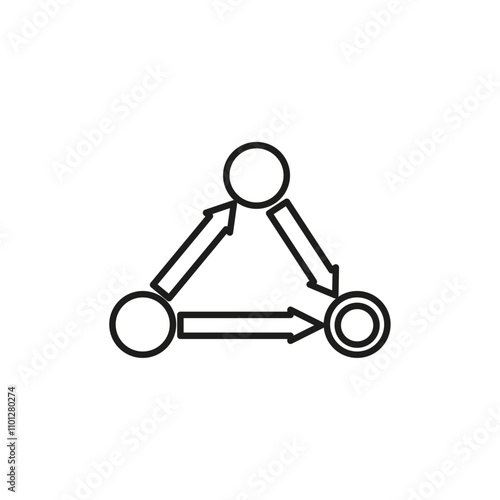 Dependency icon Simple thin line flat symbol