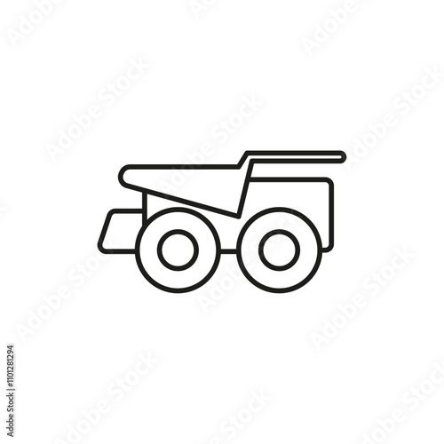 Haul icon Simple thin line flat symbol