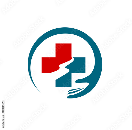 river first aid training logo vector icon, medical, vector art.